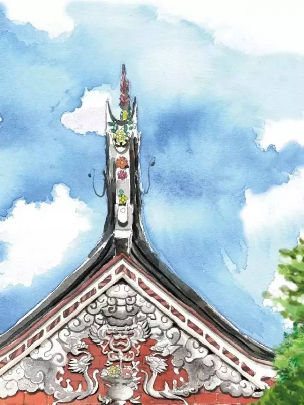 太令人神迷了：手繪版的閩南古厝，竟然美成了這樣……
